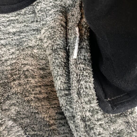 Abercrombie & Fitch Pullover Women's Small Gray Fleece Mock Neck Snap Button - Picture 12 of 16